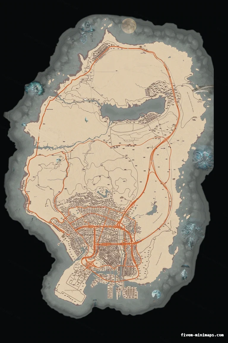 Halloween White FiveM Halloween minimap, the whole map
