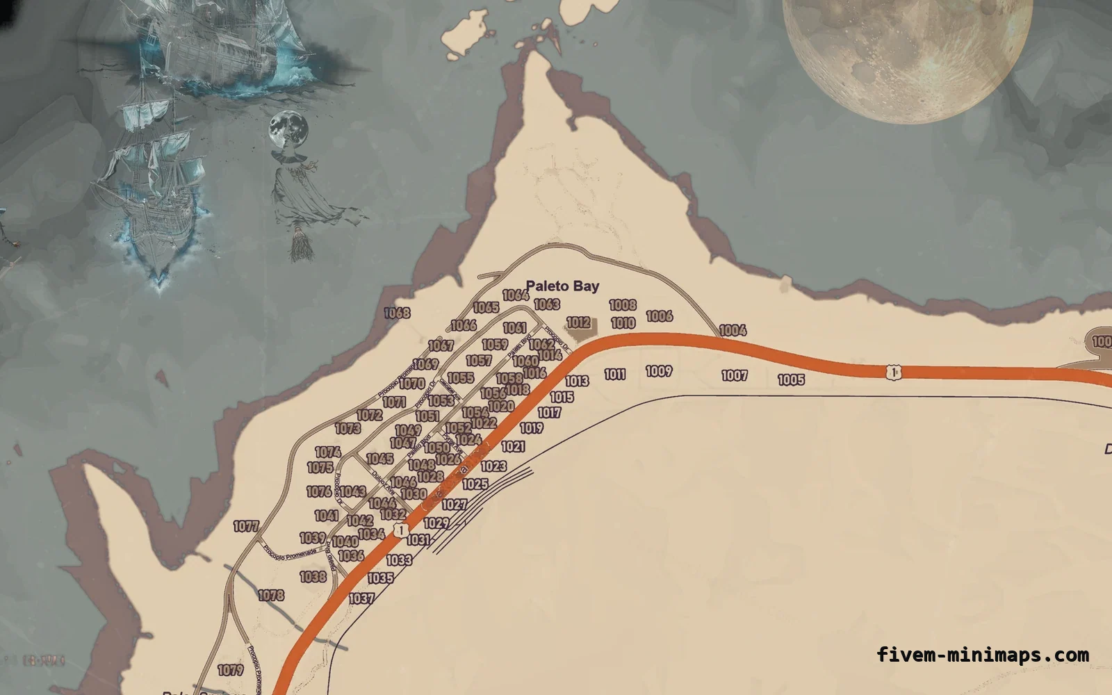 Halloween White Halloween minimap for FiveM, paleto bay
