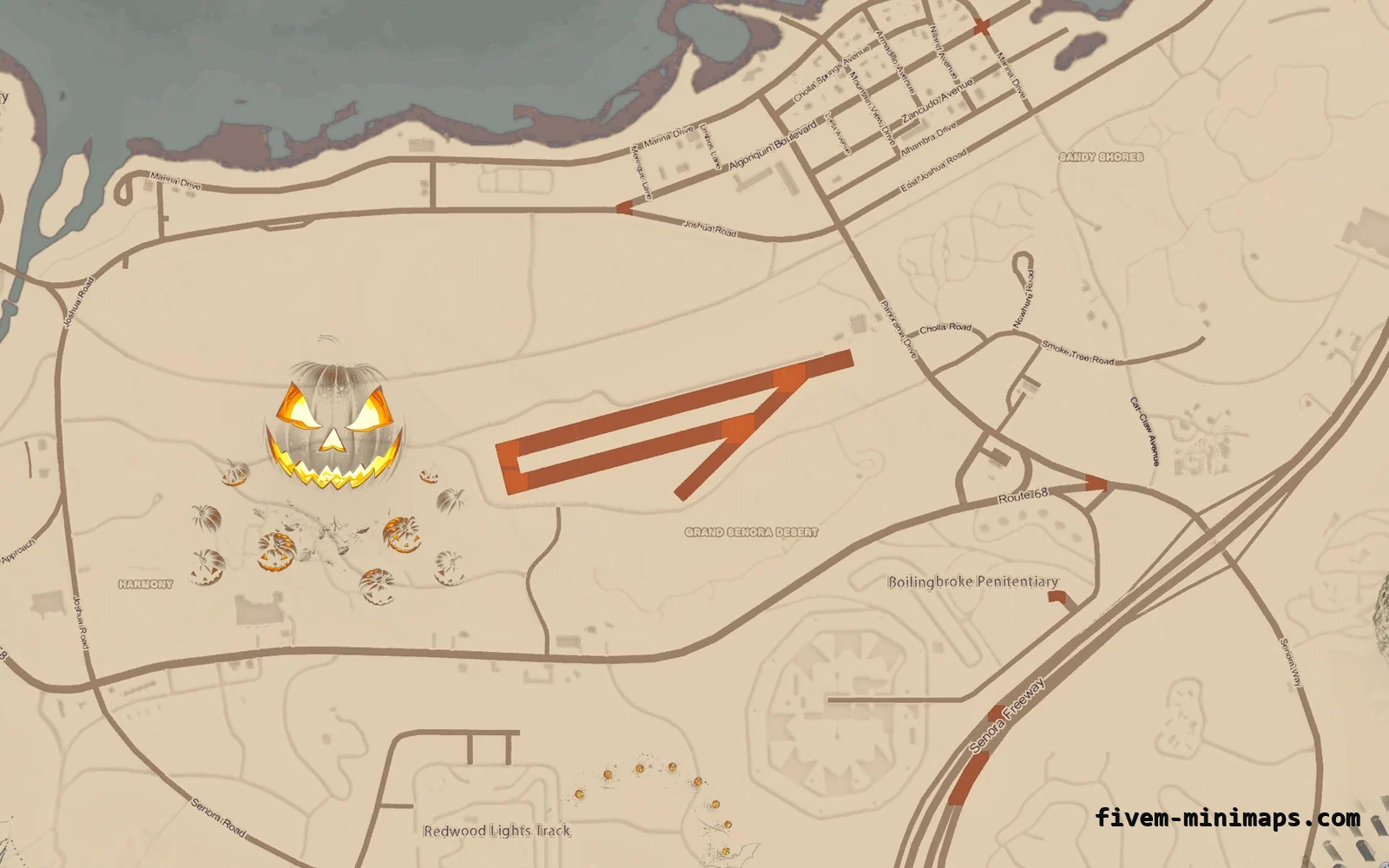 Halloween White Halloween minimap for FiveM, sandy shores