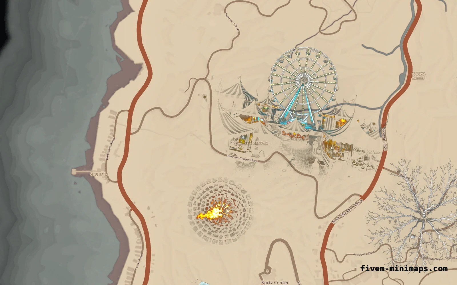 Halloween White Halloween minimap for FiveM, the west coast