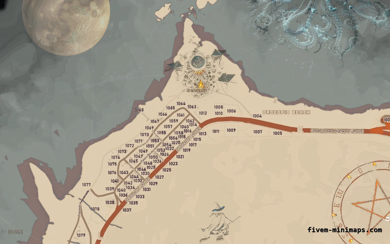Halloween White Halloween minimap for FiveM, paleto bay