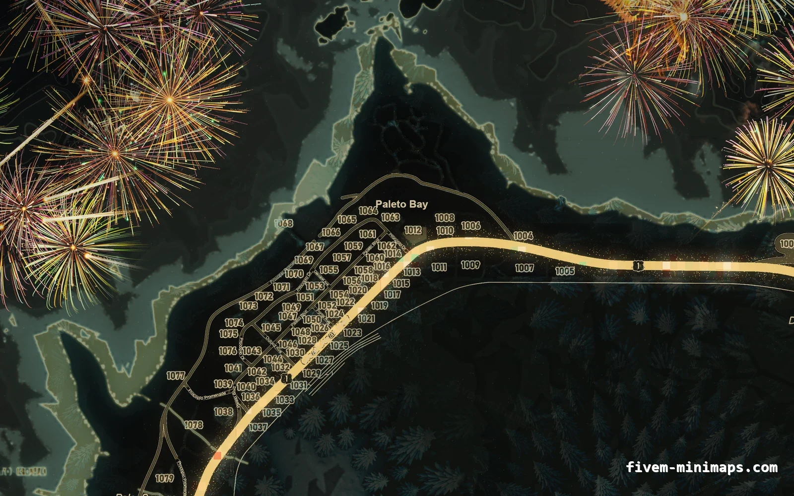 Christmas Yellow Christmas minimap for FiveM, paleto bay