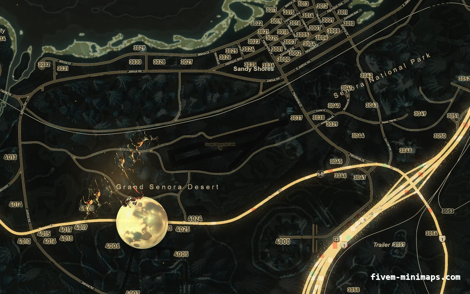 Christmas Yellow Christmas minimap for FiveM, sandy shores