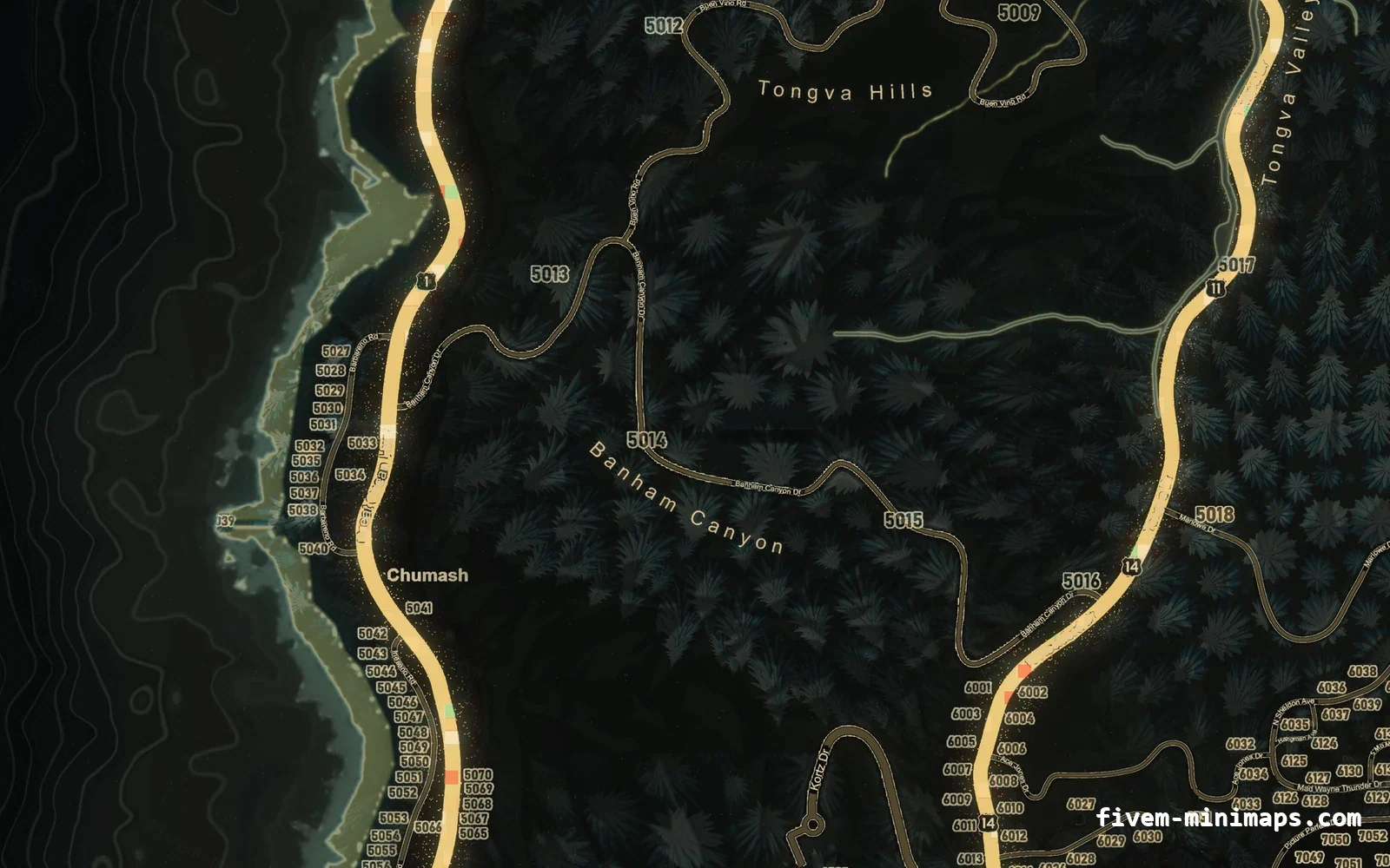 Christmas Yellow Christmas minimap for FiveM, the west coast