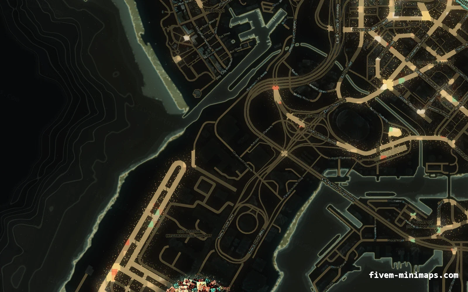 Christmas Yellow Christmas minimap for FiveM, the harbour