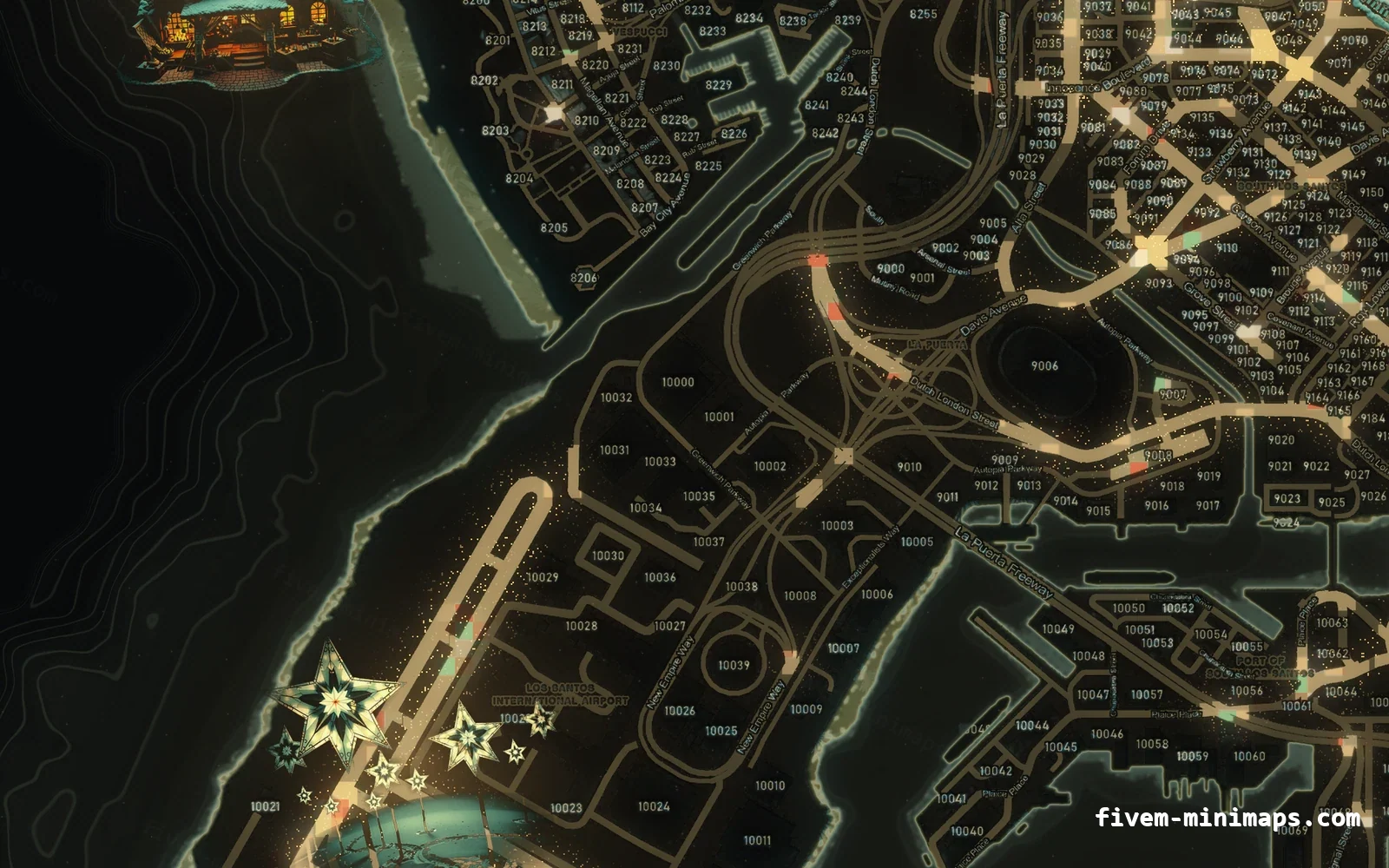 Christmas Yellow Christmas minimap for FiveM, the harbour