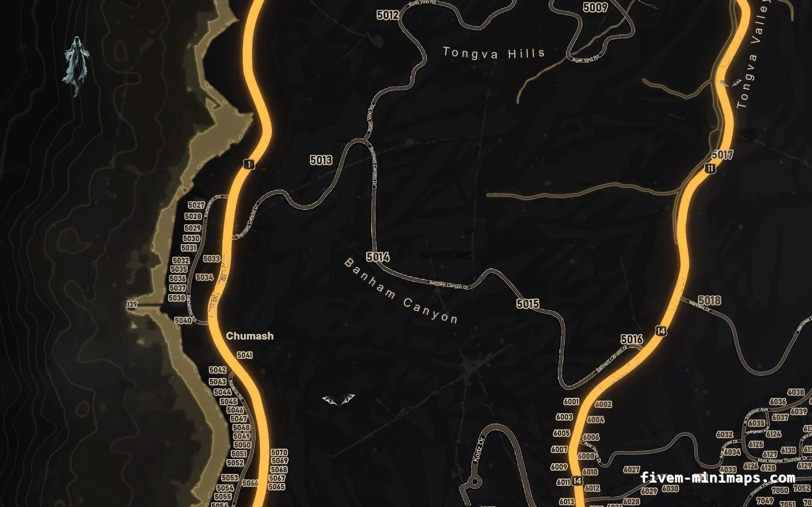 Halloween Yellow Halloween minimap for FiveM, the west coast