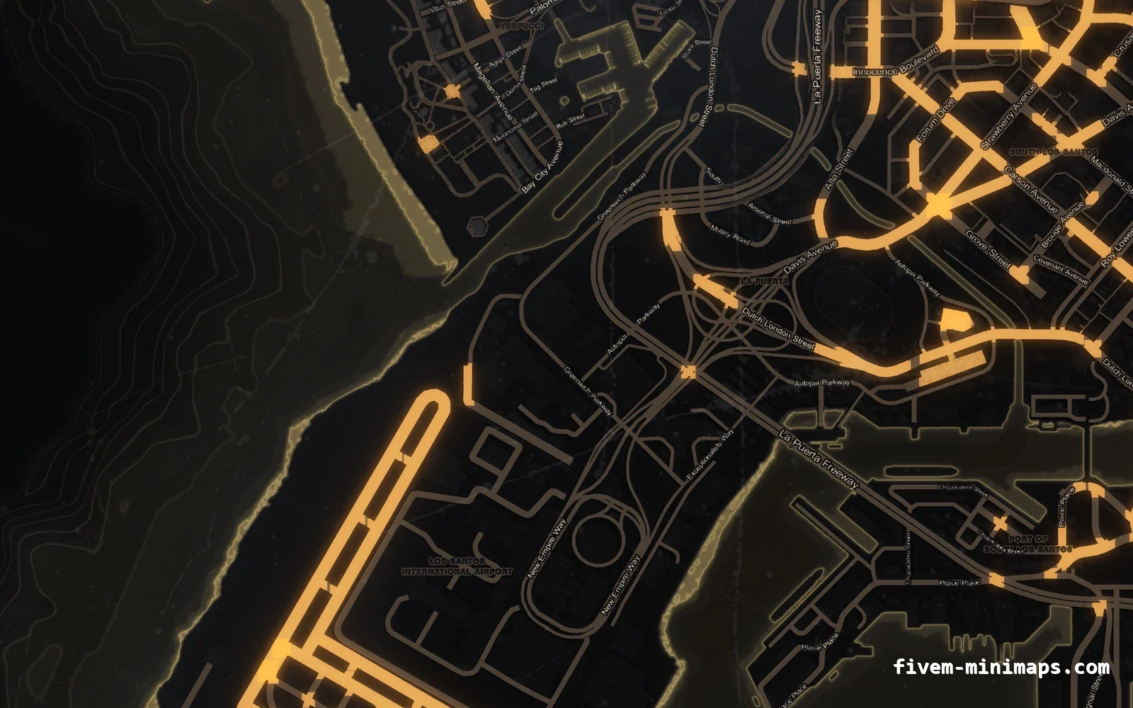 Halloween Yellow Halloween minimap for FiveM, the harbour