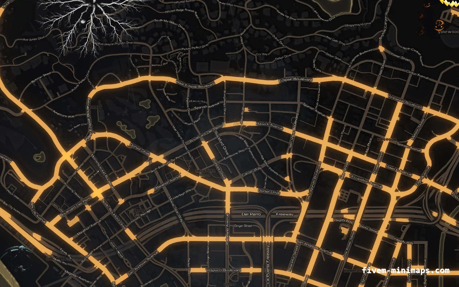 Halloween Yellow Halloween minimap for FiveM, los santos