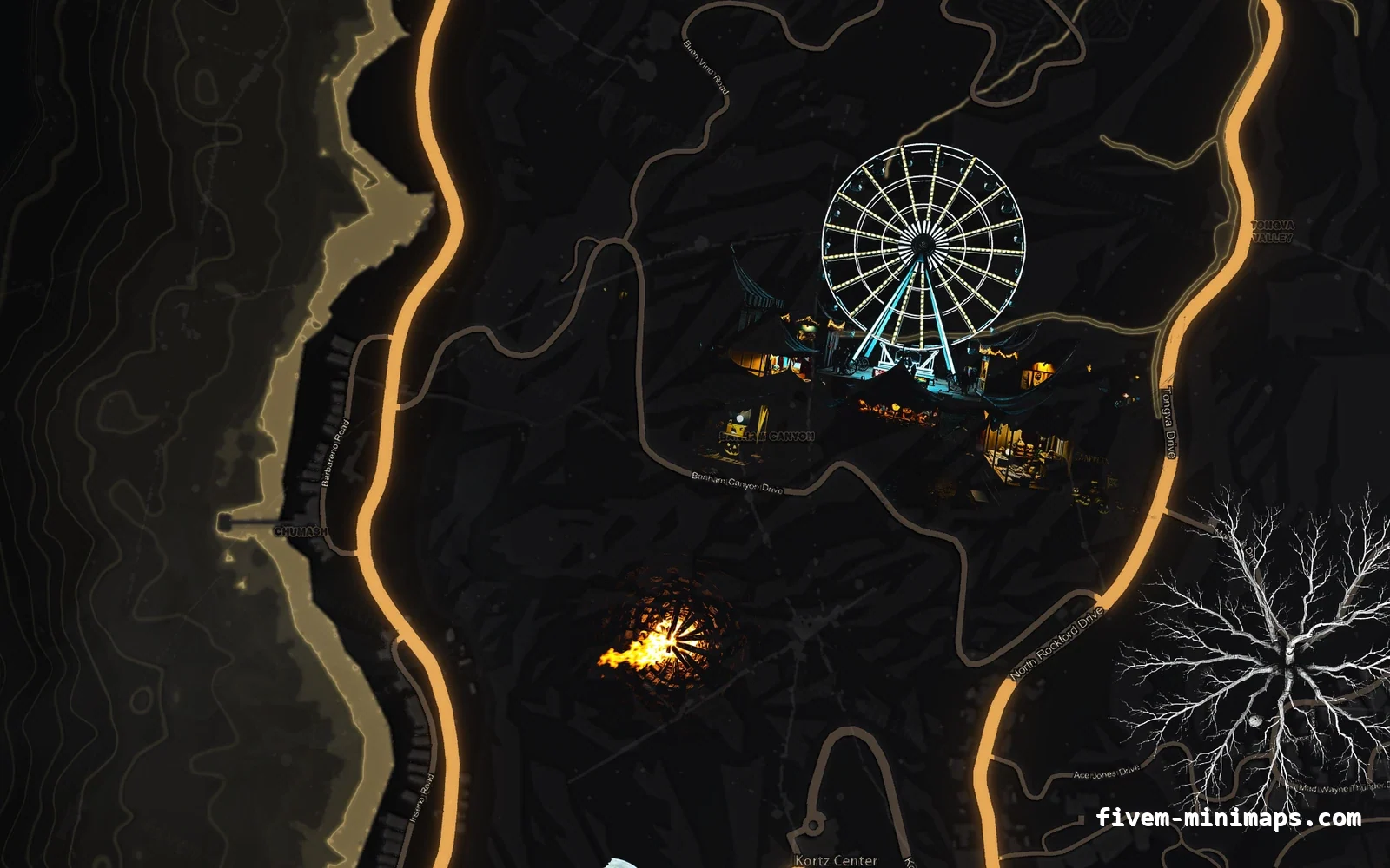 Halloween Yellow Halloween minimap for FiveM, the west coast