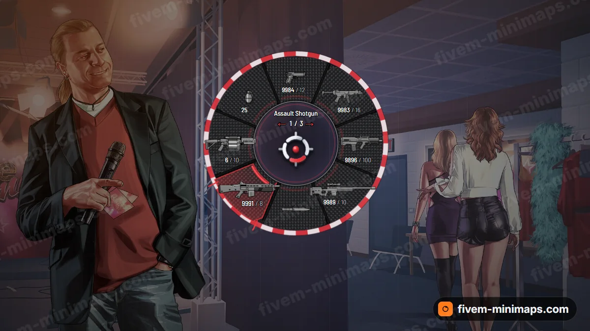 Apex weapon wheel in the Works red palette