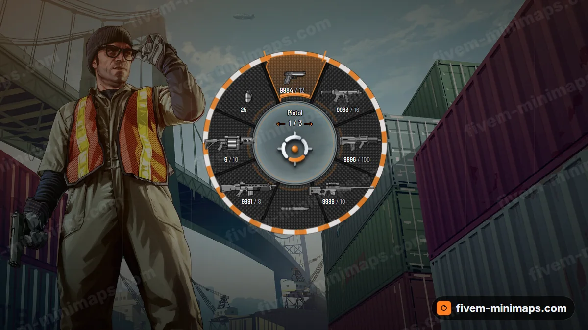 Apex weapon wheel in the Papaya palette