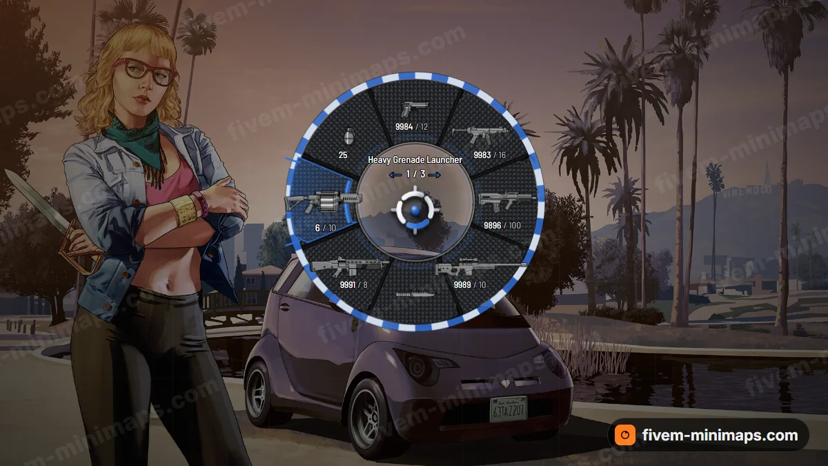 Apex weapon wheel in the Midnight blue palette