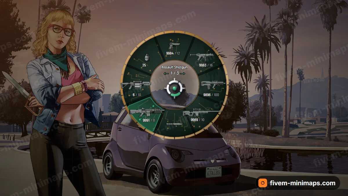 Board weapon wheel in the Solder green palette