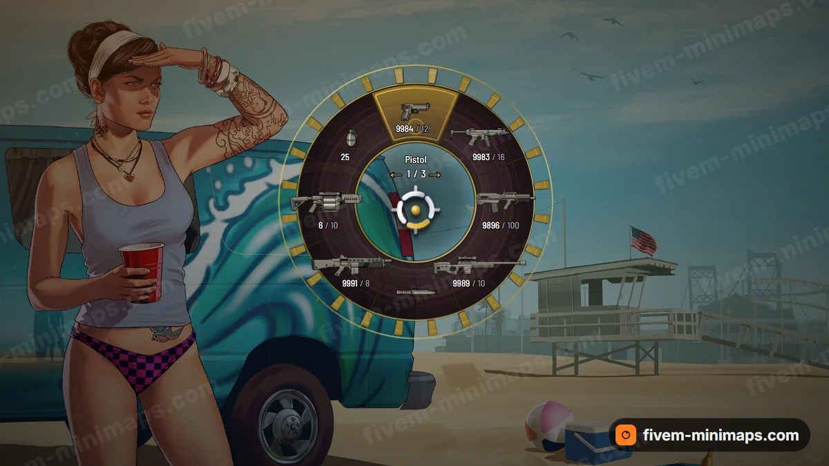 Bullion weapon wheel in the Casino red palette