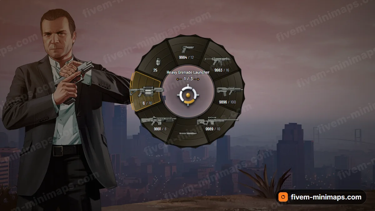 Carapace weapon wheel in the Amberhive palette