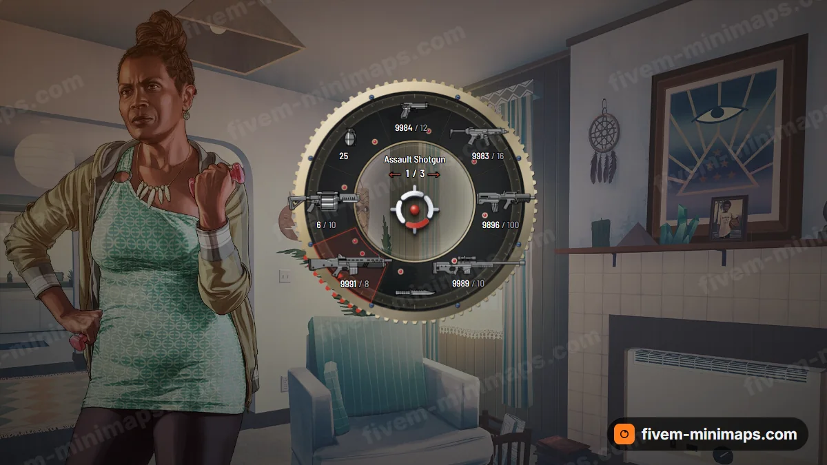 Chrono weapon wheel in the Steel case palette