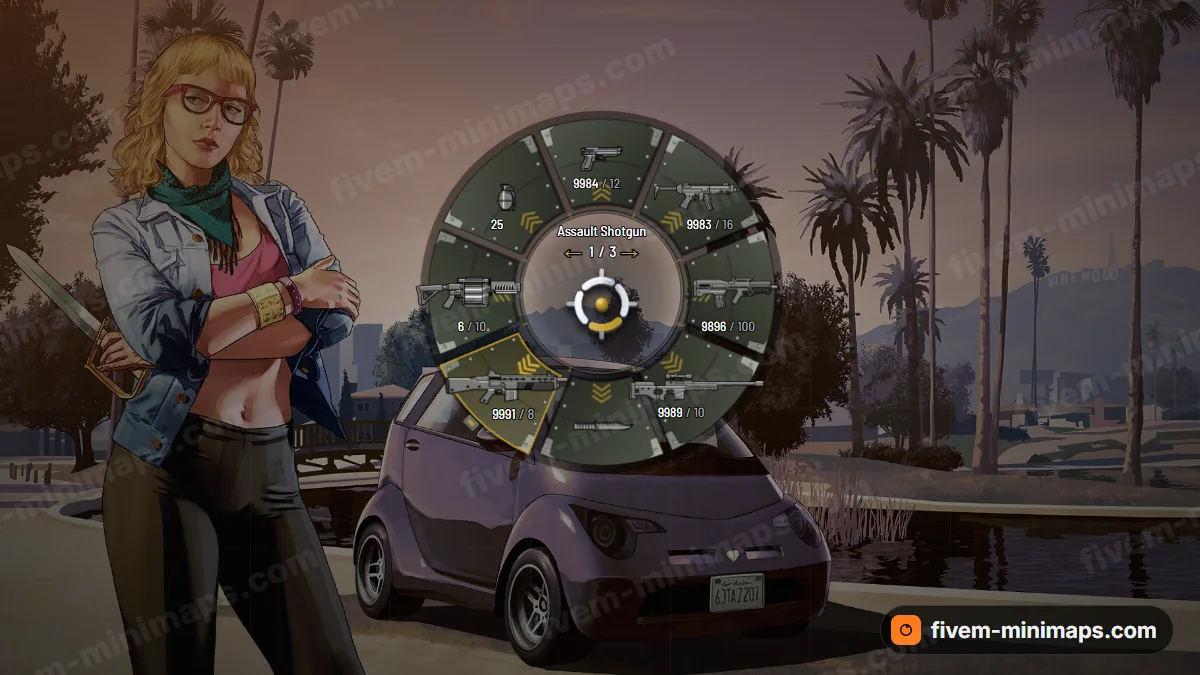 Crate weapon wheel in the Olive drab palette