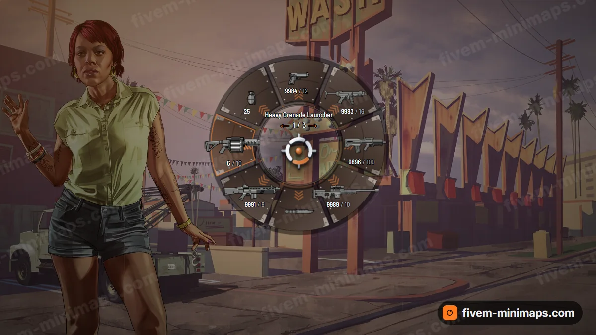 Crate weapon wheel in the Rust palette