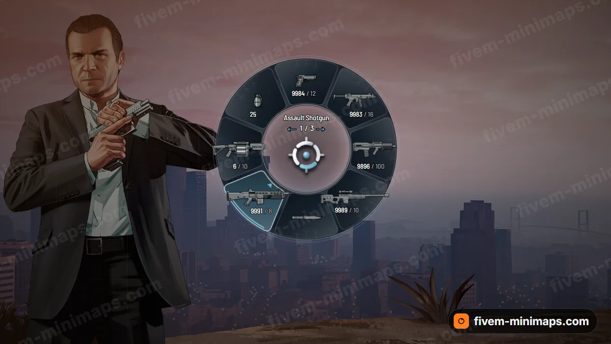 Cryo weapon wheel in the Glacier palette