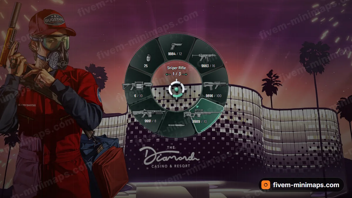 Cryo weapon wheel in the Aurora palette