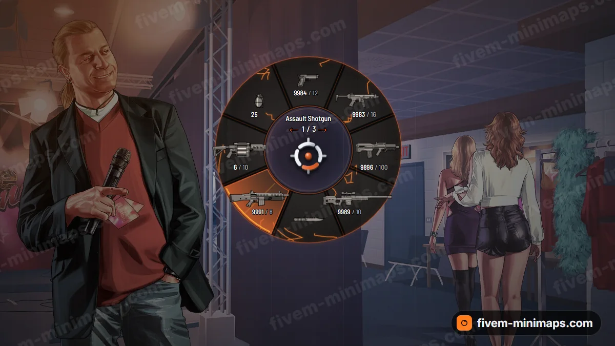 Ember weapon wheel in the Ember palette