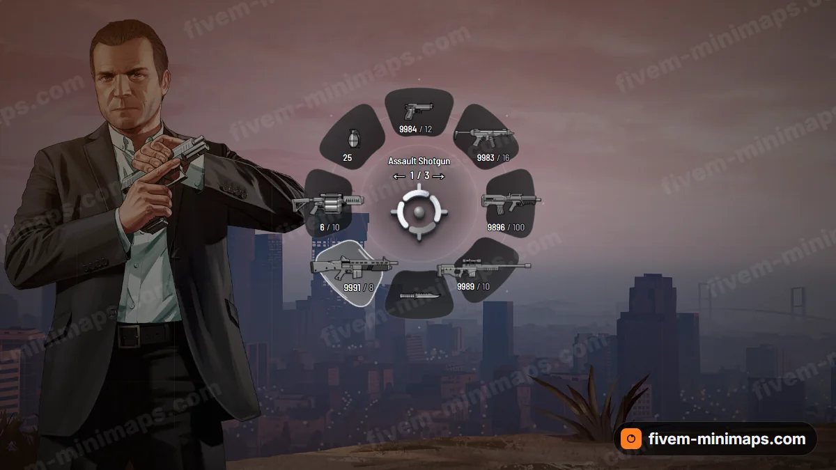 Halo weapon wheel in the Pearl palette