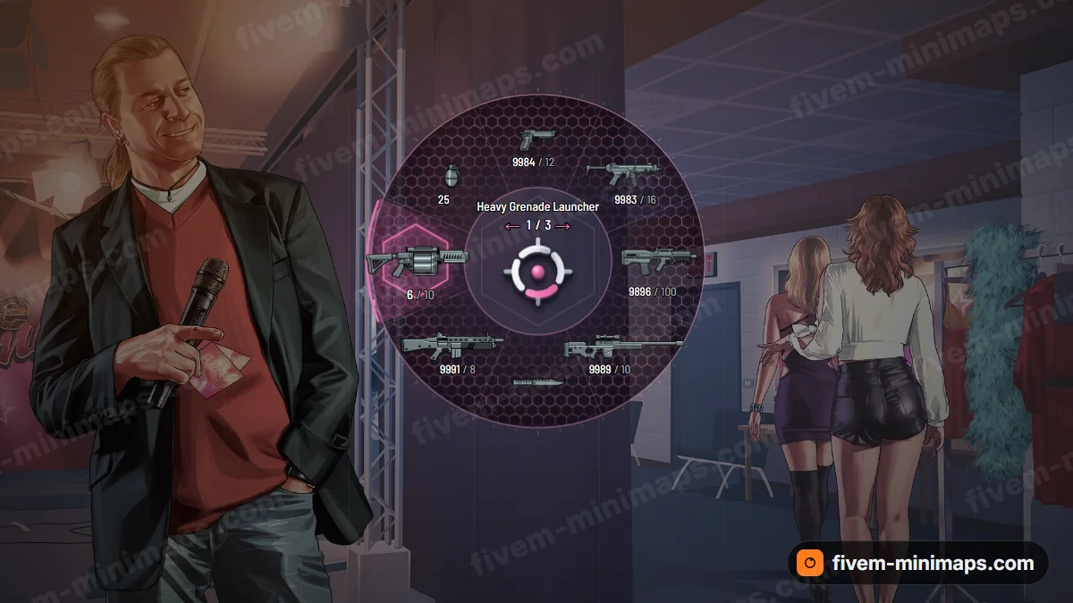 Holo Hex weapon wheel in the Plasma palette