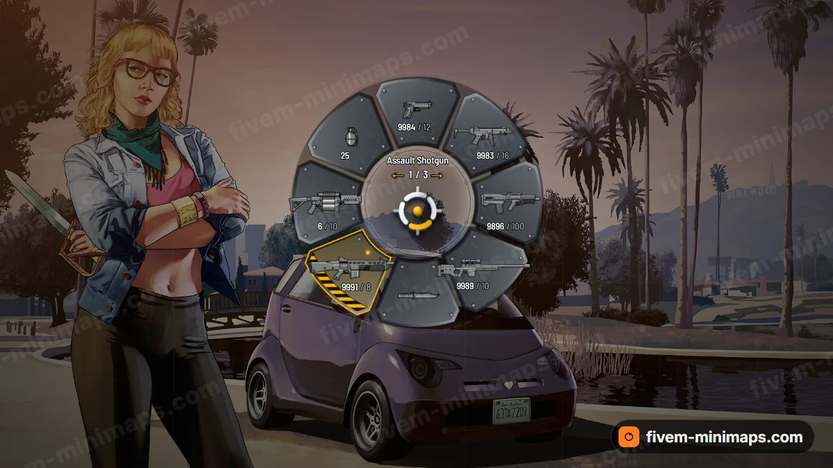 Juggernaut weapon wheel in the Hazard palette