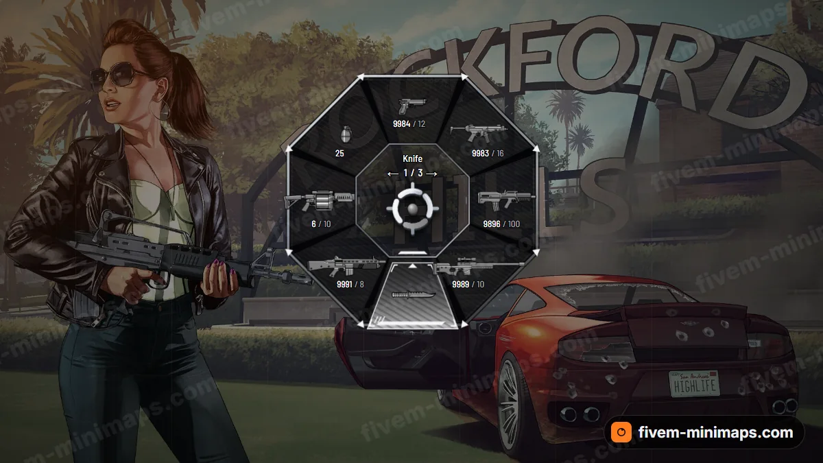 Killstreak weapon wheel in the Ghost palette