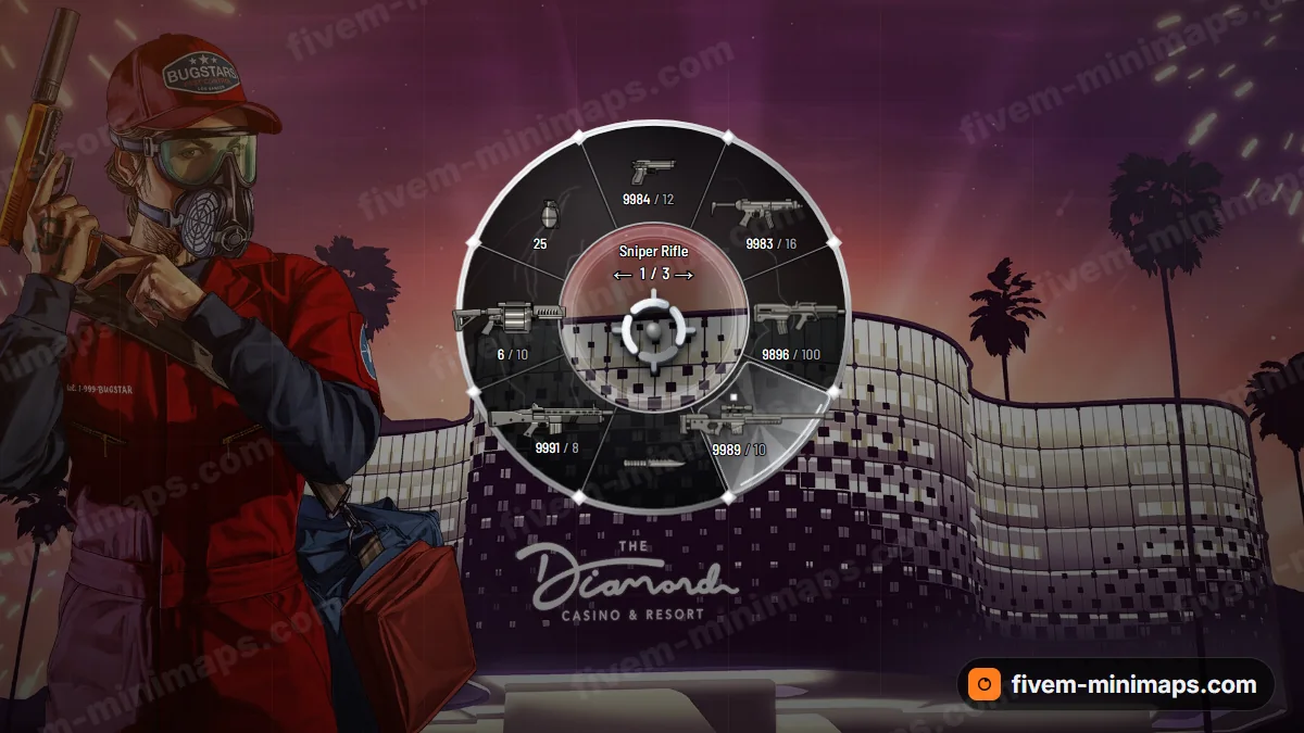 Prestige weapon wheel in the Platinum palette
