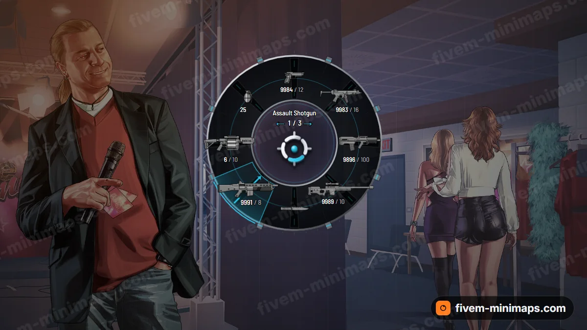 Reactor weapon wheel in the Coolant palette