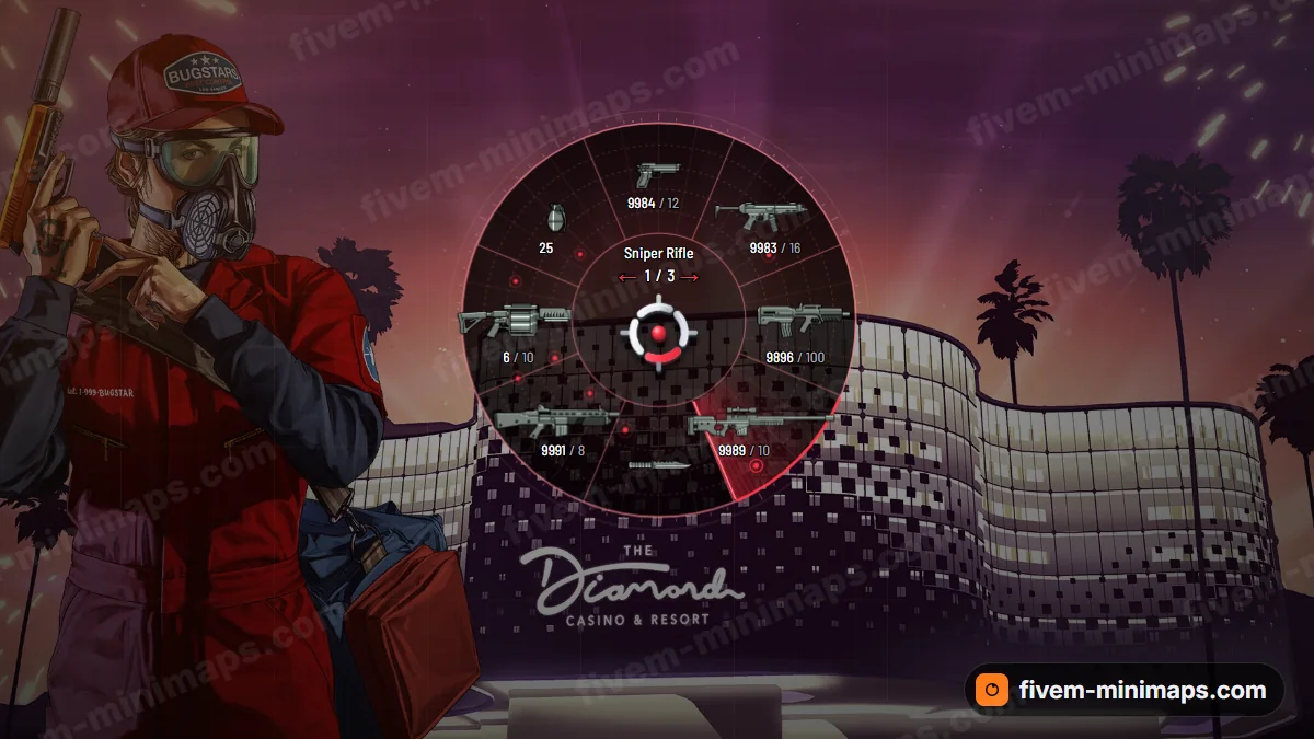 Recon weapon wheel in the Hostile palette