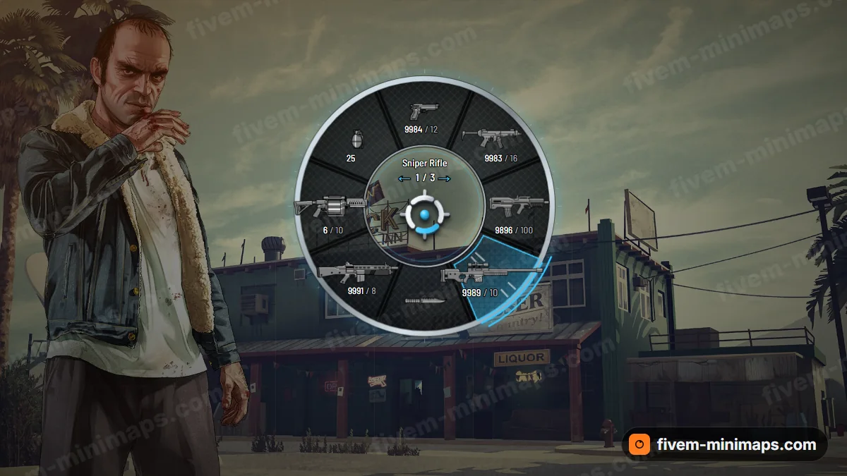 Tuner weapon wheel in the Ice blue palette