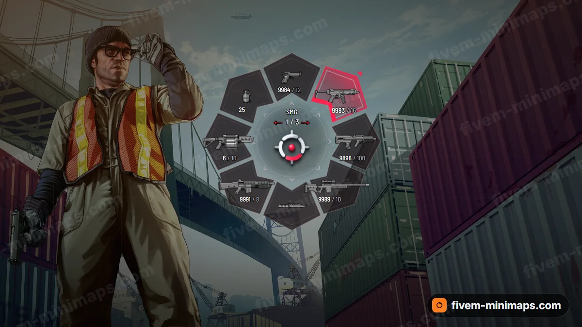 Vanguard weapon wheel in the Killzone palette