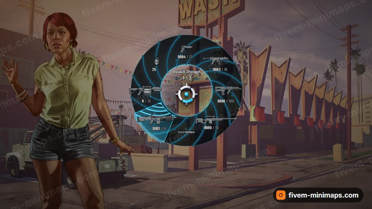 Vortex weapon wheel in the Coolant palette