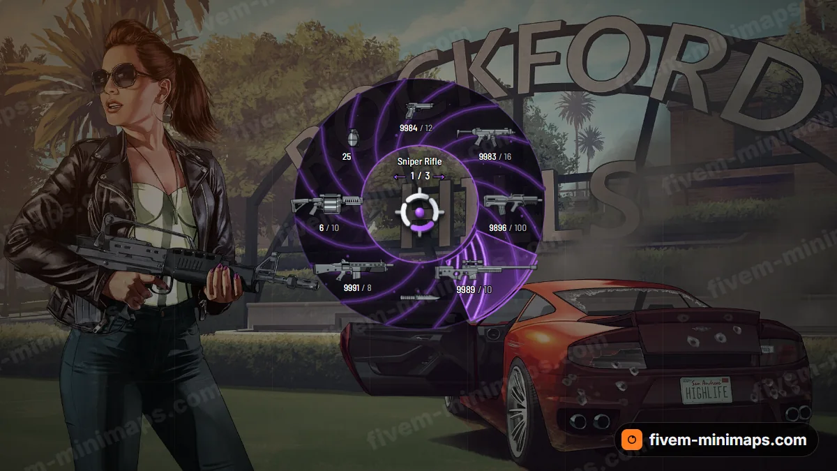 Vortex weapon wheel in the Nebula palette
